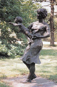 Mother and Child Garden Statue